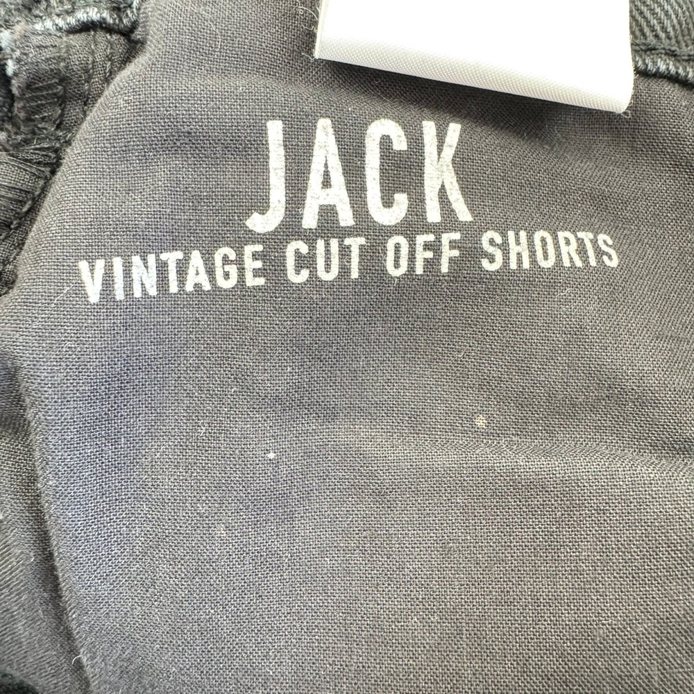 SER.O.YA Jack Distressed Denim Shorts Size 30 Black Made Italy NWT - Picture 6 of 13